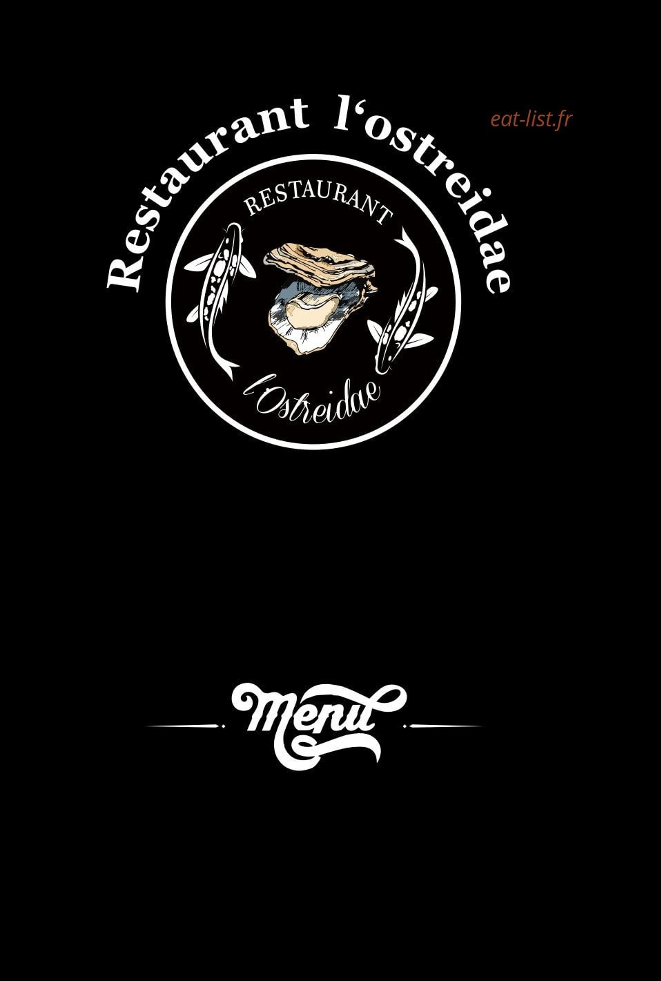 Carte et menu L'Ostreidae Epinay sur Seine
