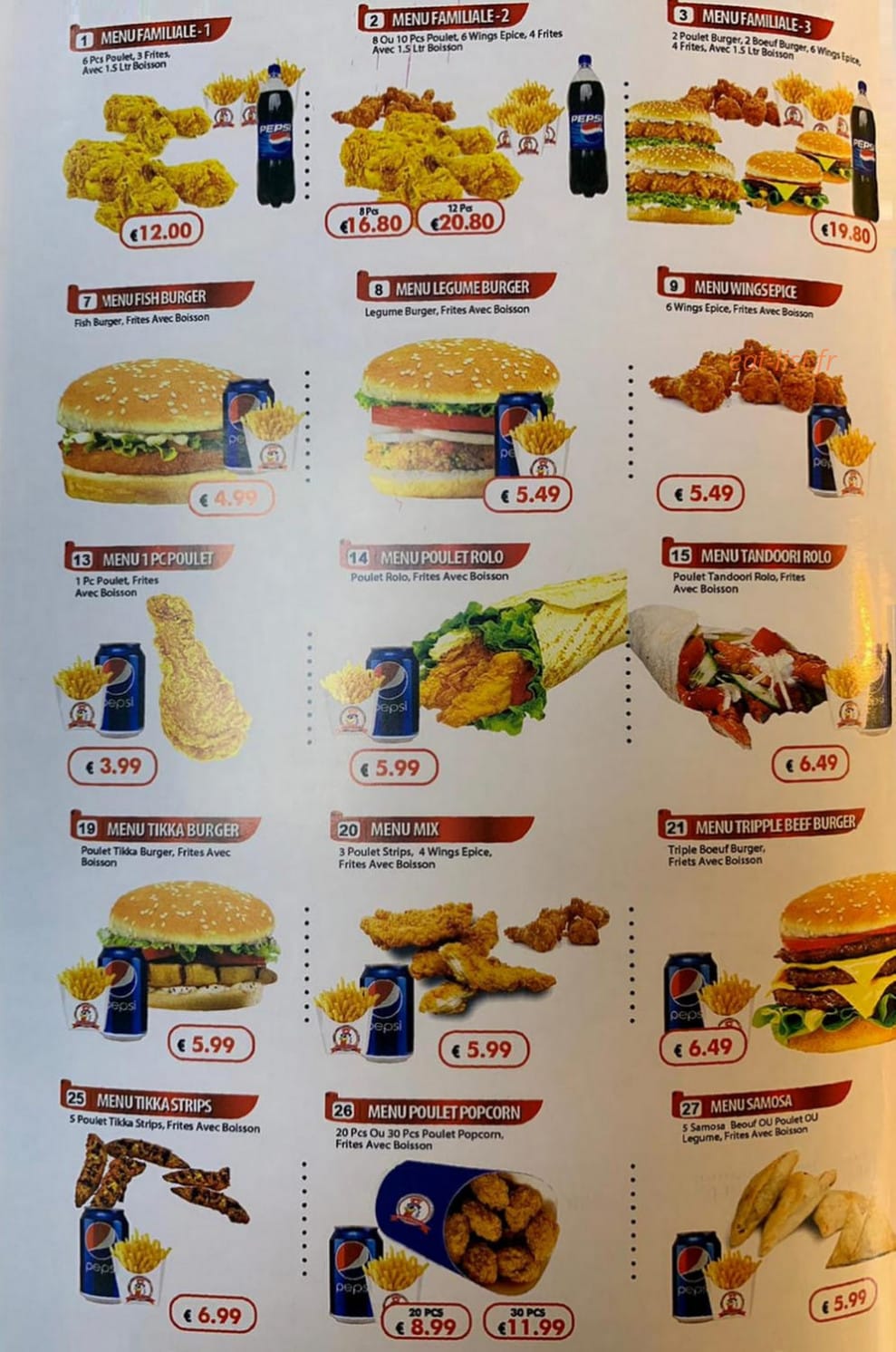 Maxin chiken — carte page 4