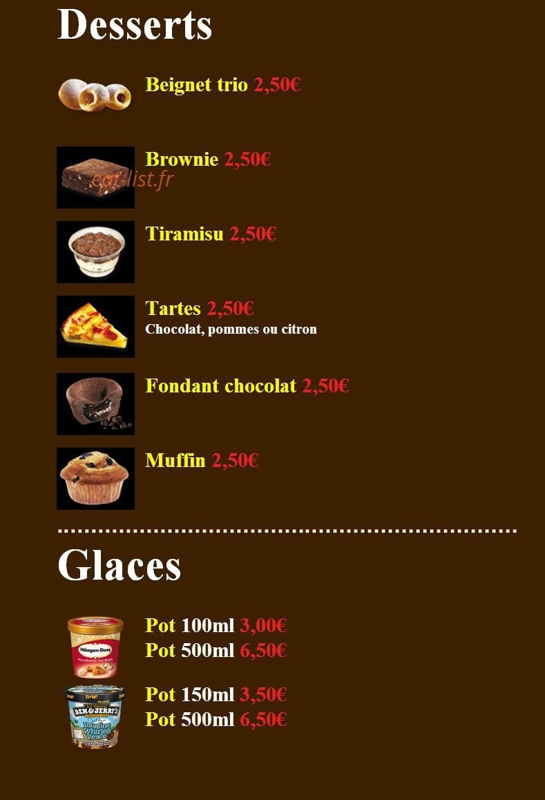 planete pizza — carte page 6