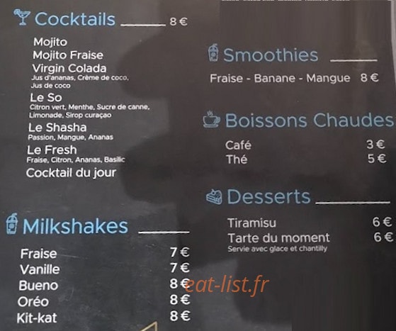 So Lounge — carte page 2