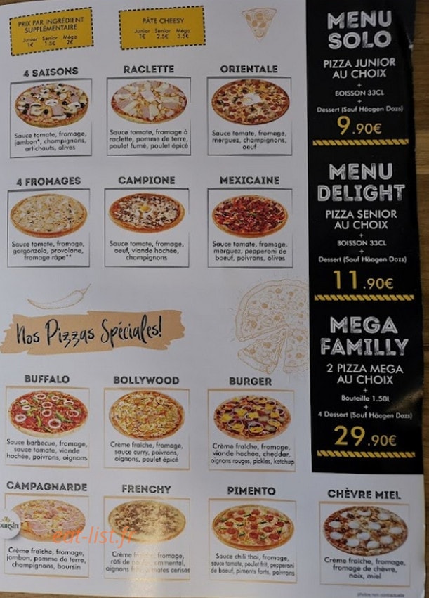 Street pizza — carte page 3