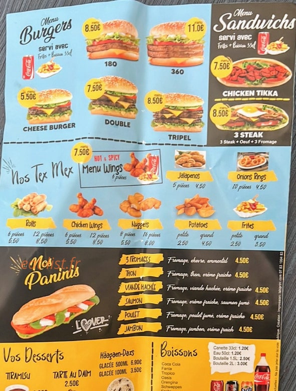 Street pizza — carte page 4
