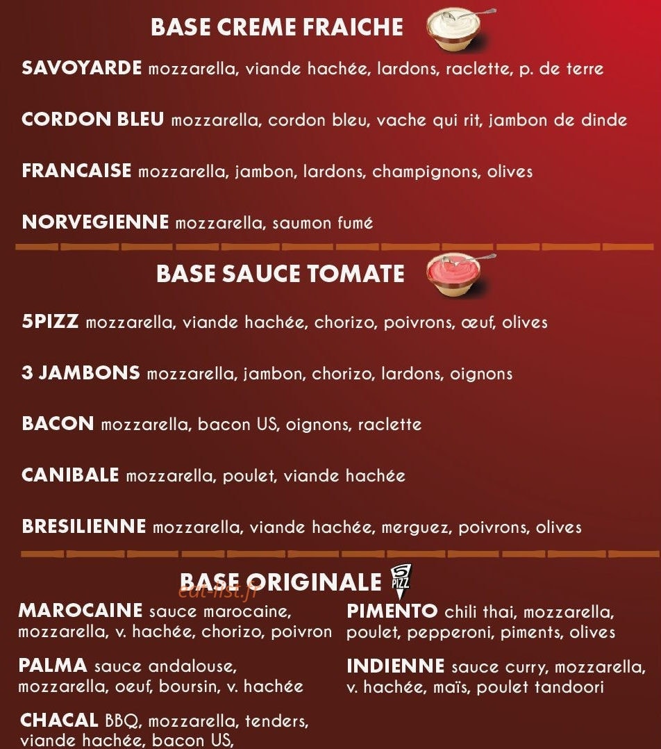 5pizz — carte page 6