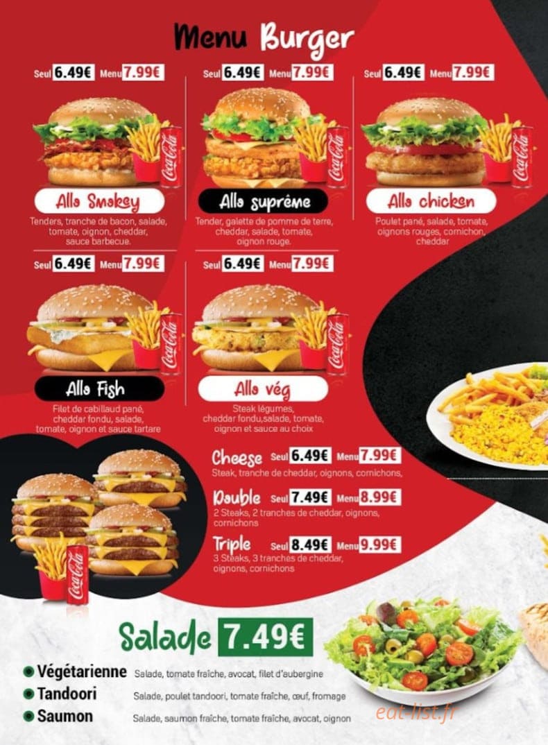Allo Chicken — carte page 2