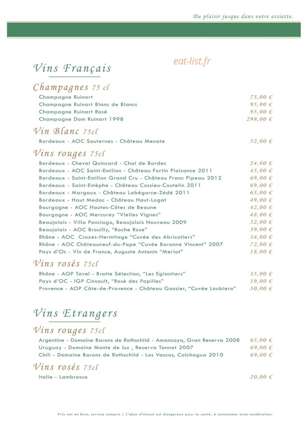 Au Plaisir Du Portugal — carte page 4
