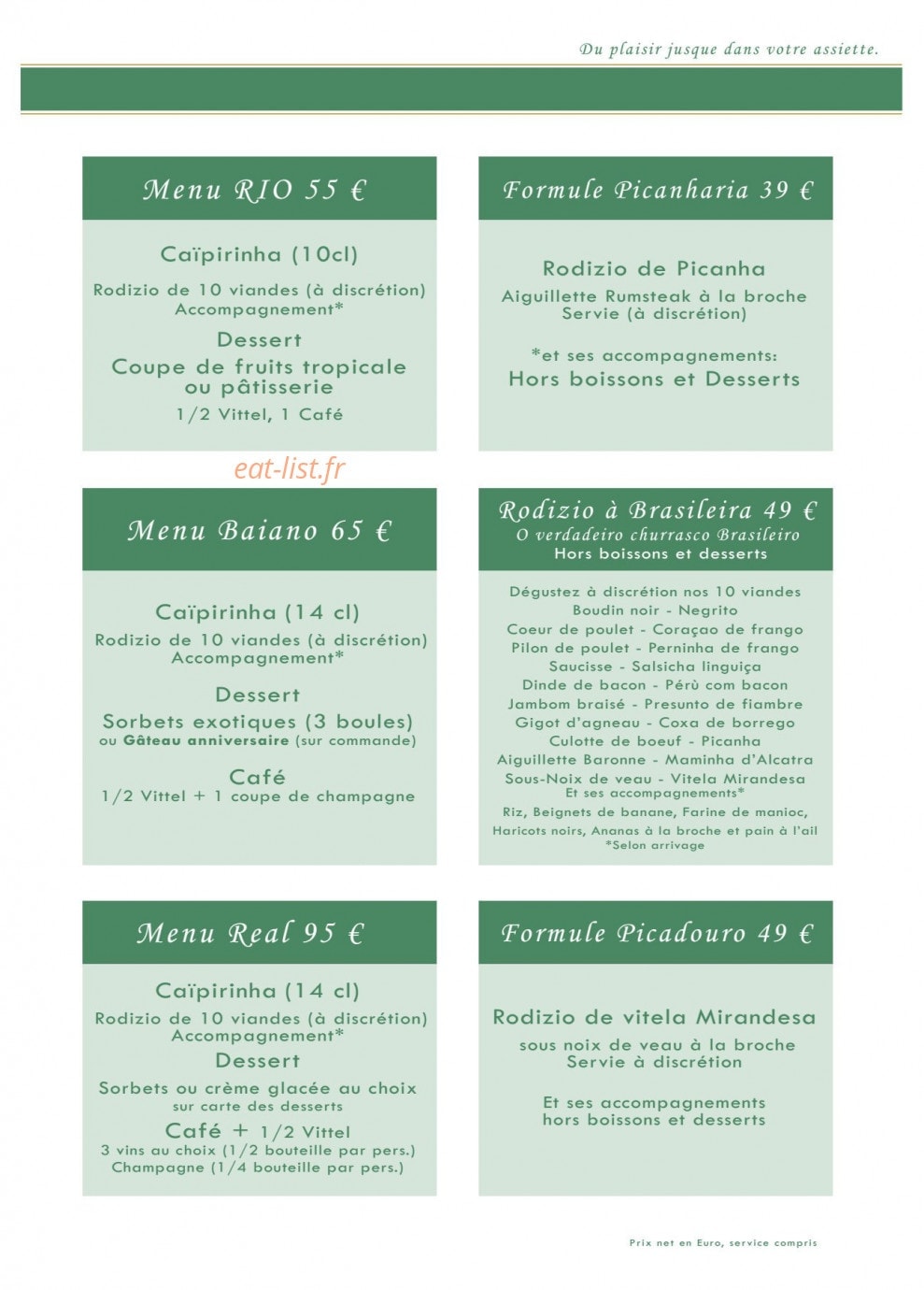 Au Plaisir Du Portugal — carte page 5