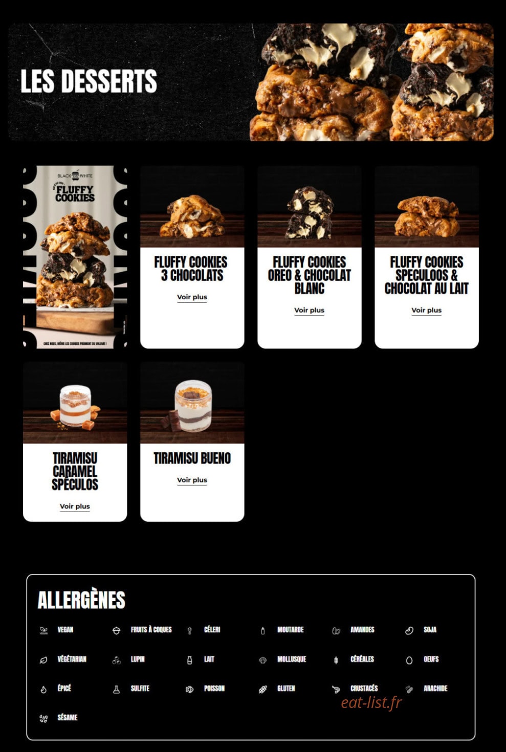 Black & White Burger — carte page 6