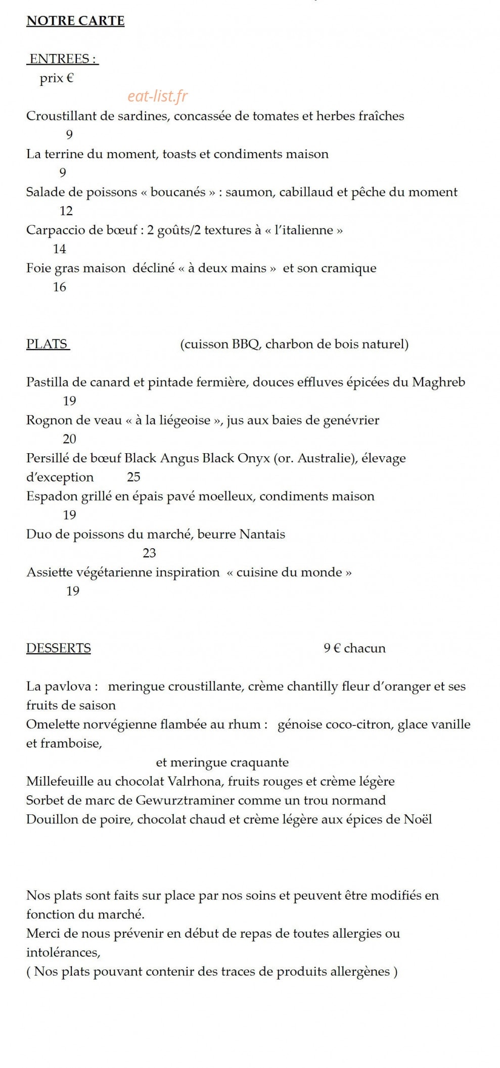 Boucanier et cie — carte page 1