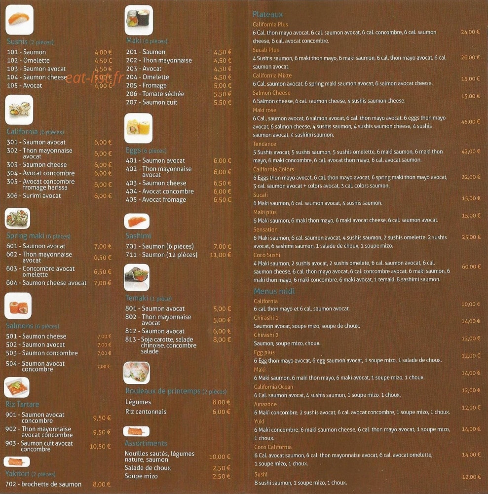 Coco Pizza — carte page 4