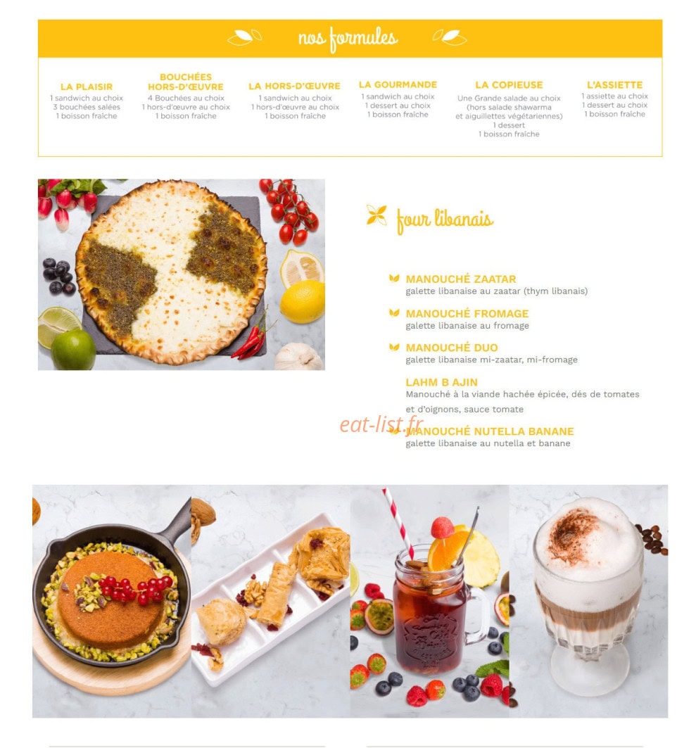 La Cantine Libanaise — carte page 3