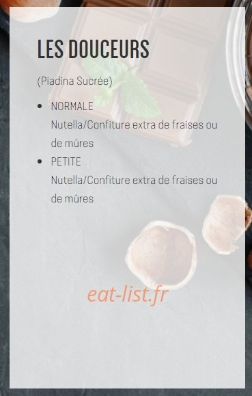 La piadina — carte page 4