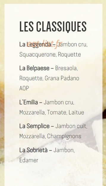 La piadina — carte page 6