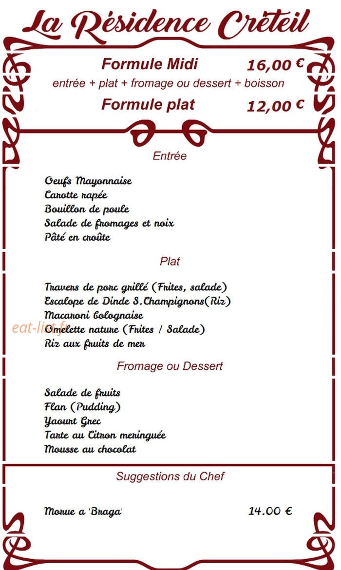 La Résidence — carte page 5