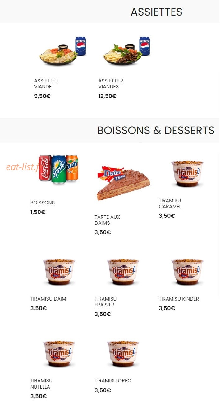 Le Miam's — carte page 1