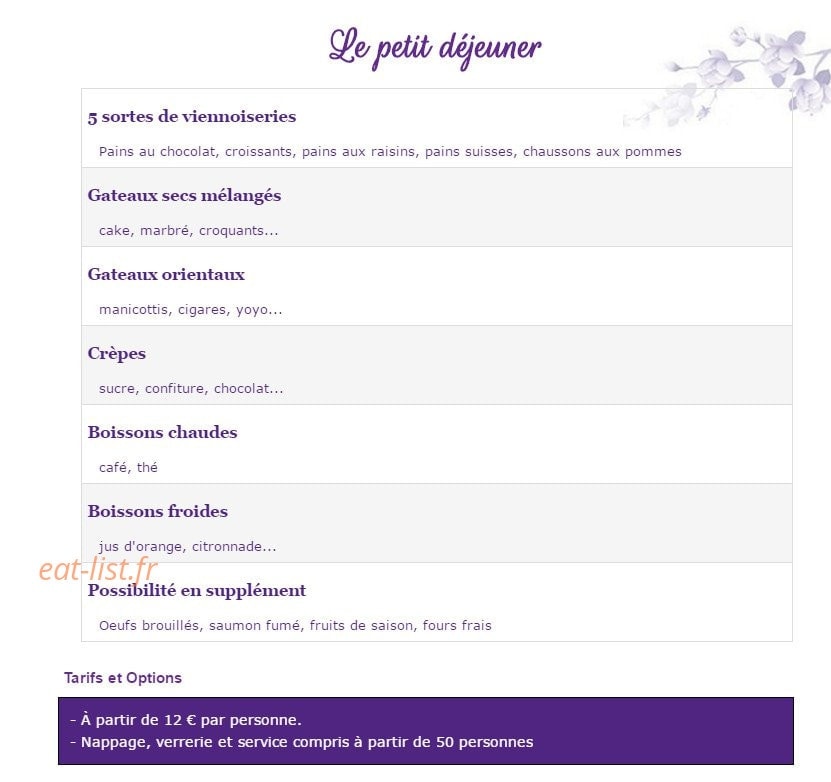 Les Jasmins de Tunis — carte page 2