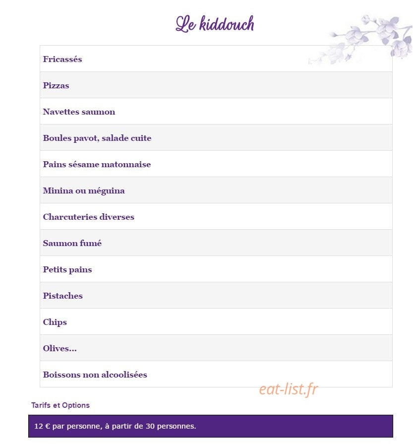 Les Jasmins de Tunis — carte page 3