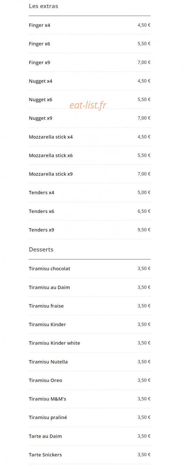 Oklm Burger — carte page 13
