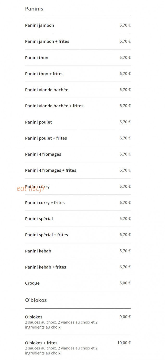 Oklm Burger — carte page 11