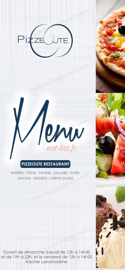 Pizzeoute — carte page 1