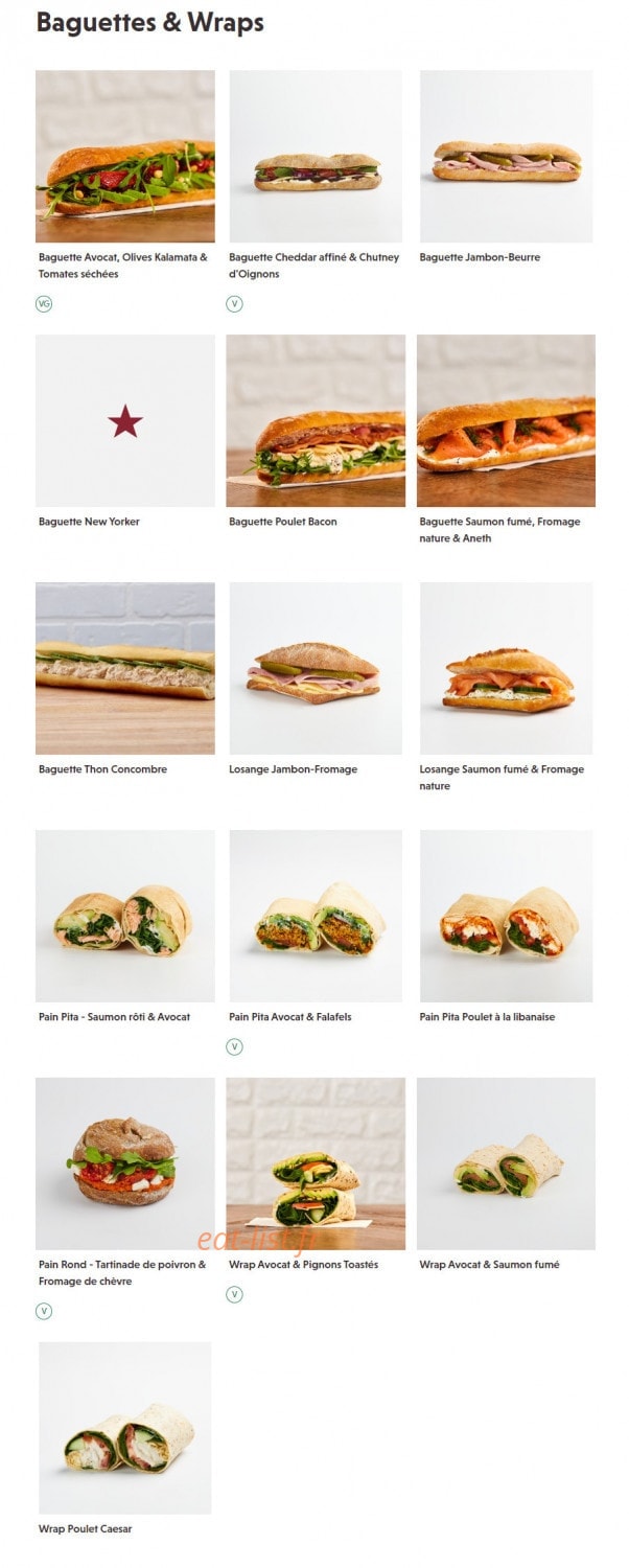 Prêt a manger — carte page 8