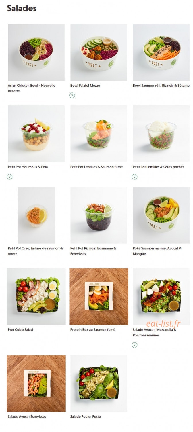 Prêt a manger — carte page 7
