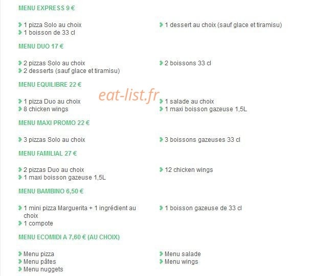 Rapido Andiamo Pizza — carte page 5