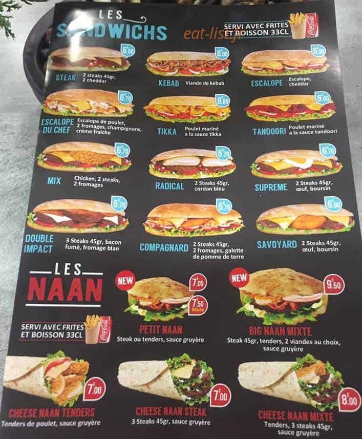 Snack Tim's — carte page 2
