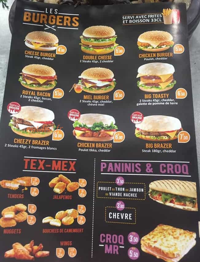 Snack Tim's — carte page 3