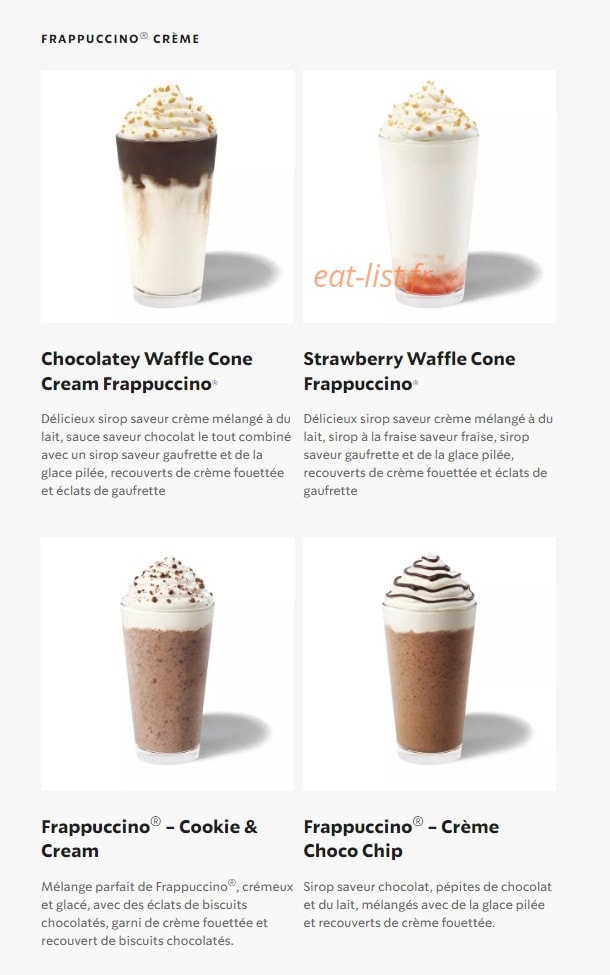 Starbucks Coffee — carte page 10