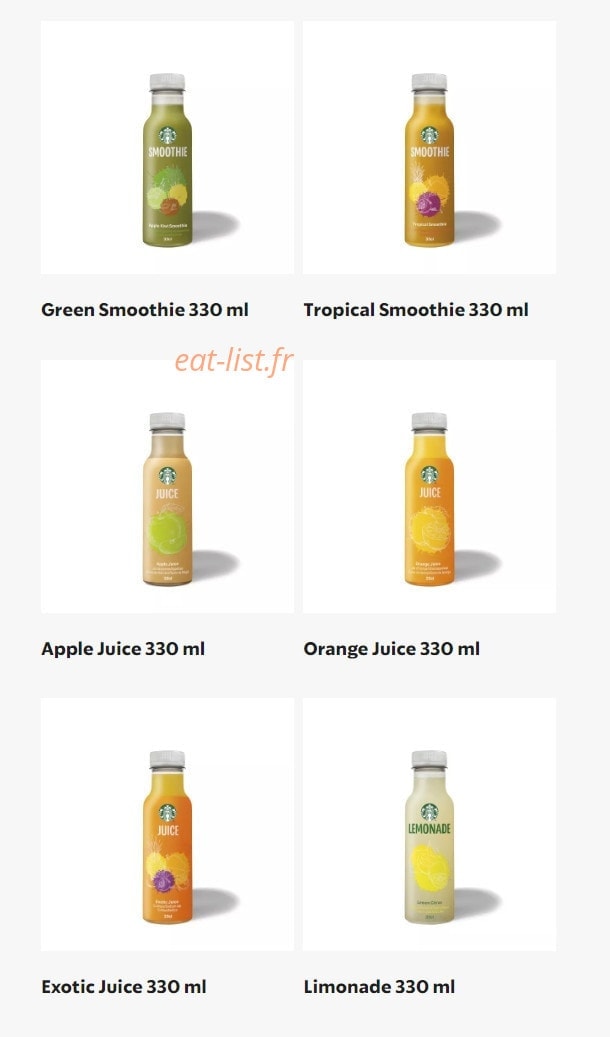 Starbucks Coffee — carte page 17