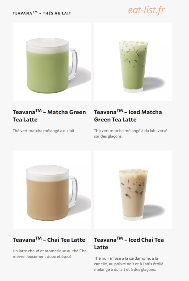 Starbucks Coffee — carte page 13