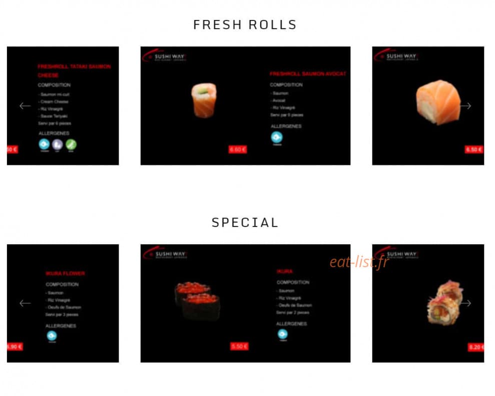 Sushi Way — carte page 4