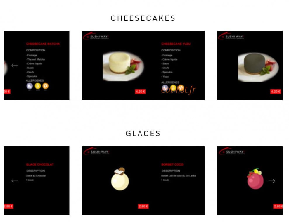 Sushi Way — carte page 9