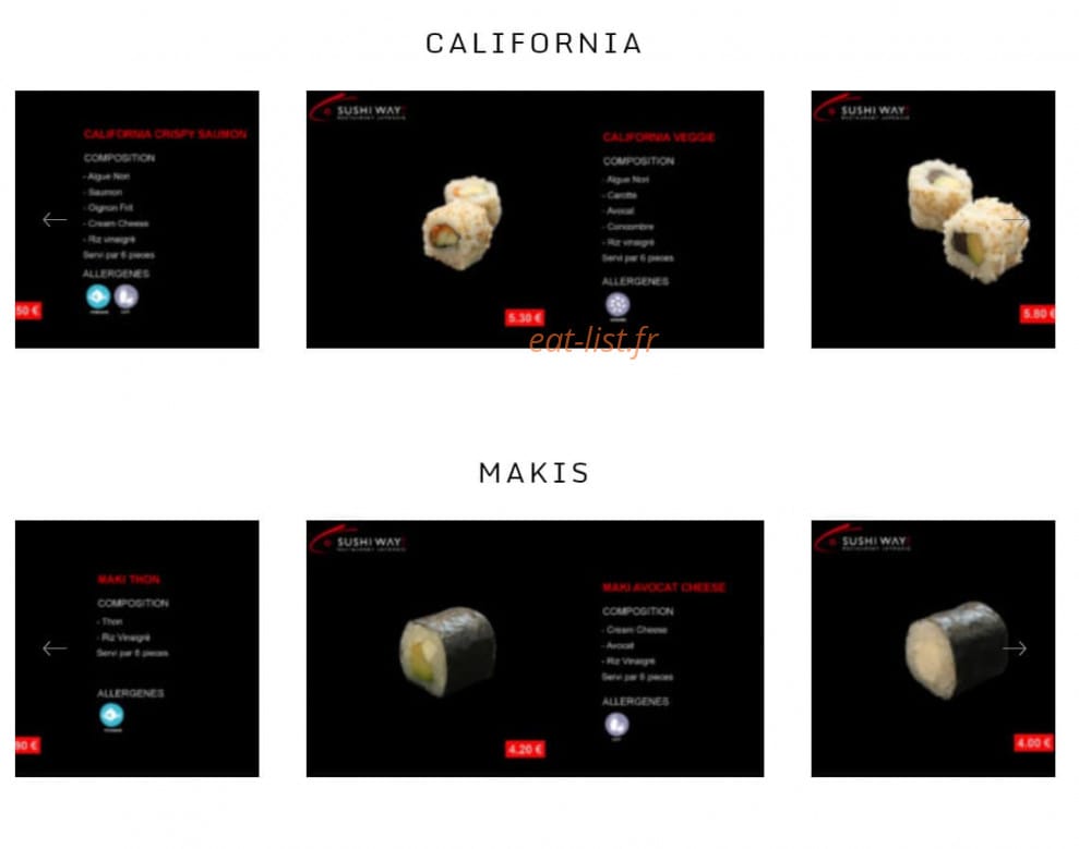 Sushi Way — carte page 3