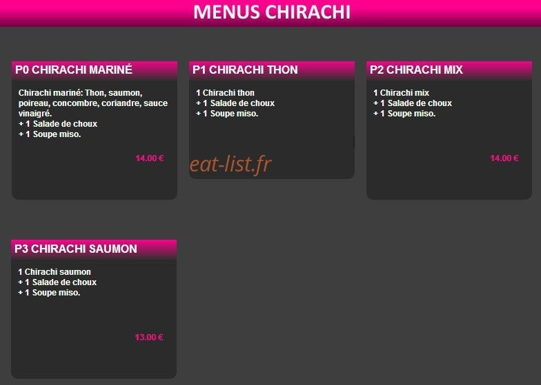 Sushi Web — carte page 3