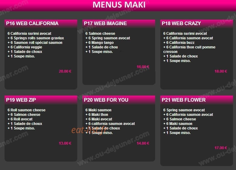 Sushi Web — carte page 5
