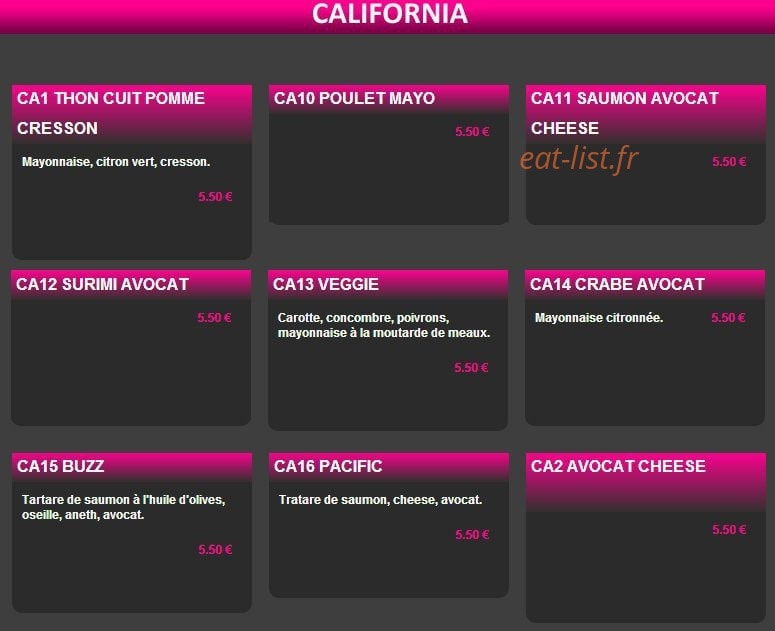 Sushi Web — carte page 12