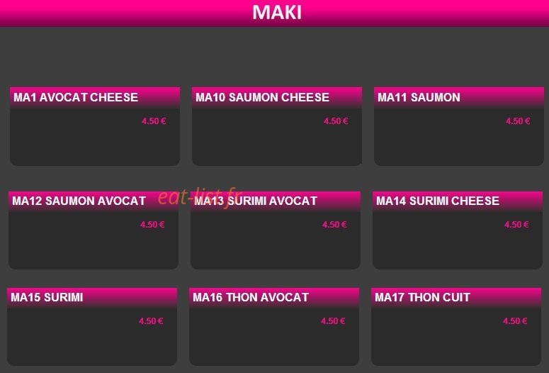 Sushi Web — carte page 10
