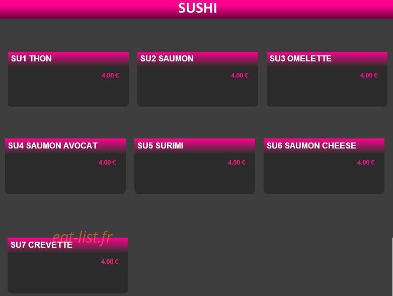 Sushi Web — carte page 8