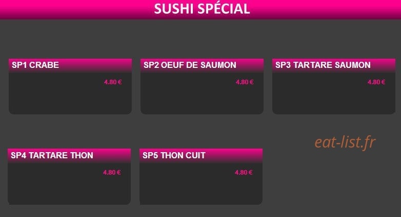 Sushi Web — carte page 9
