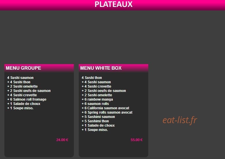 Sushi Web — carte page 6