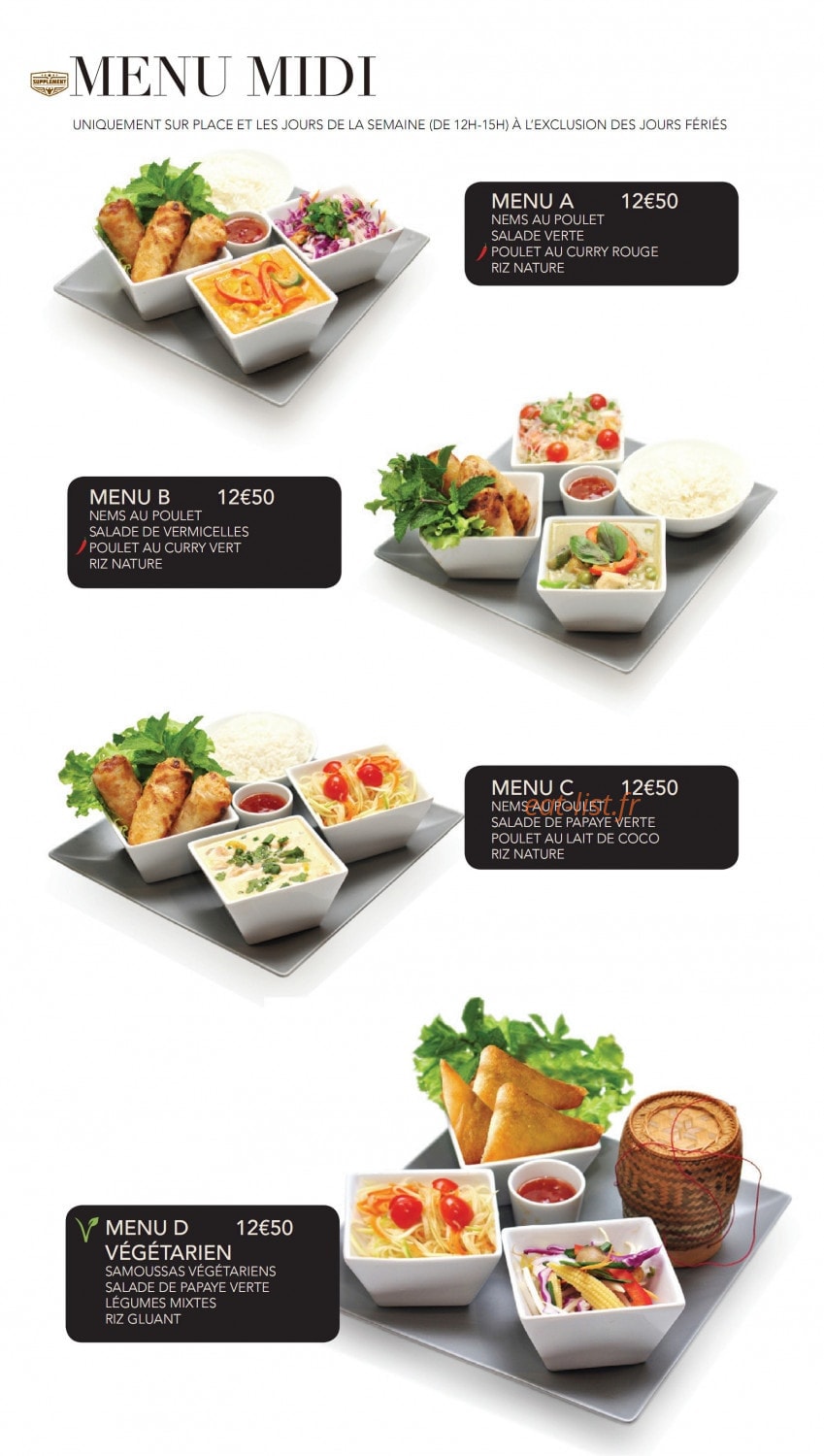 Thaï Basilic — carte page 3