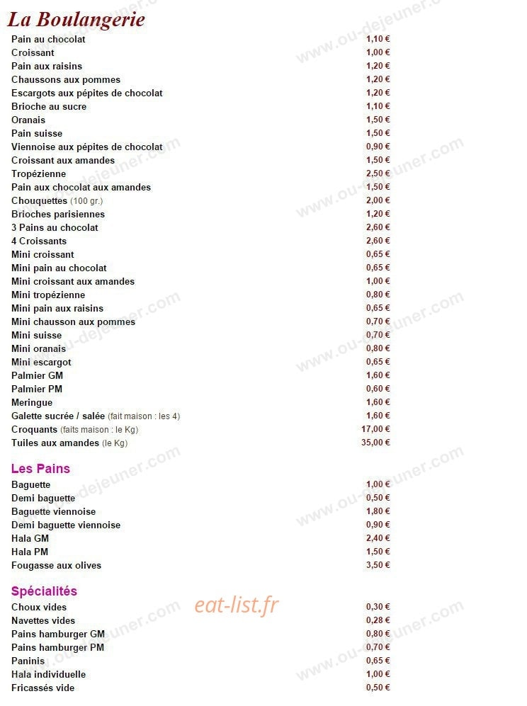 Tov' Mie — carte page 1