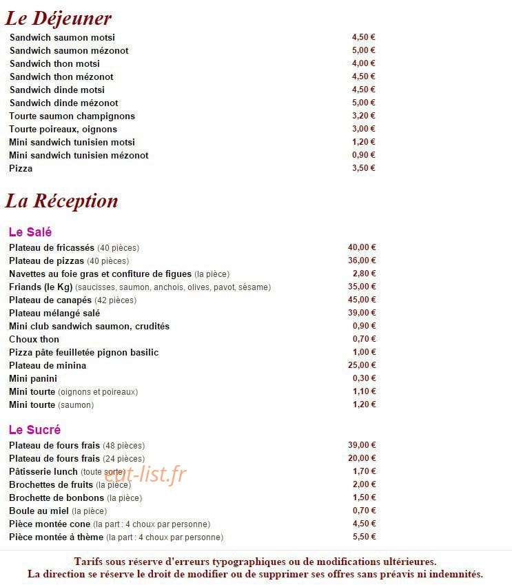 Tov' Mie — carte page 3
