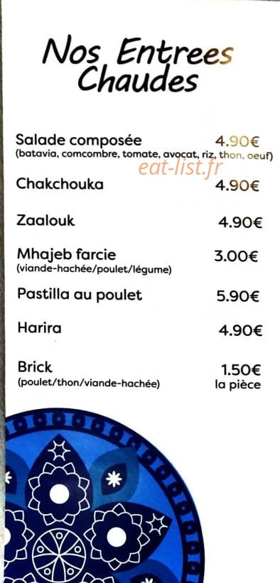 Traiteur d'orient — carte page 2