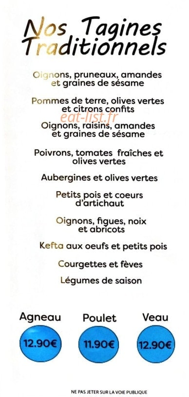 Traiteur d'orient — carte page 4
