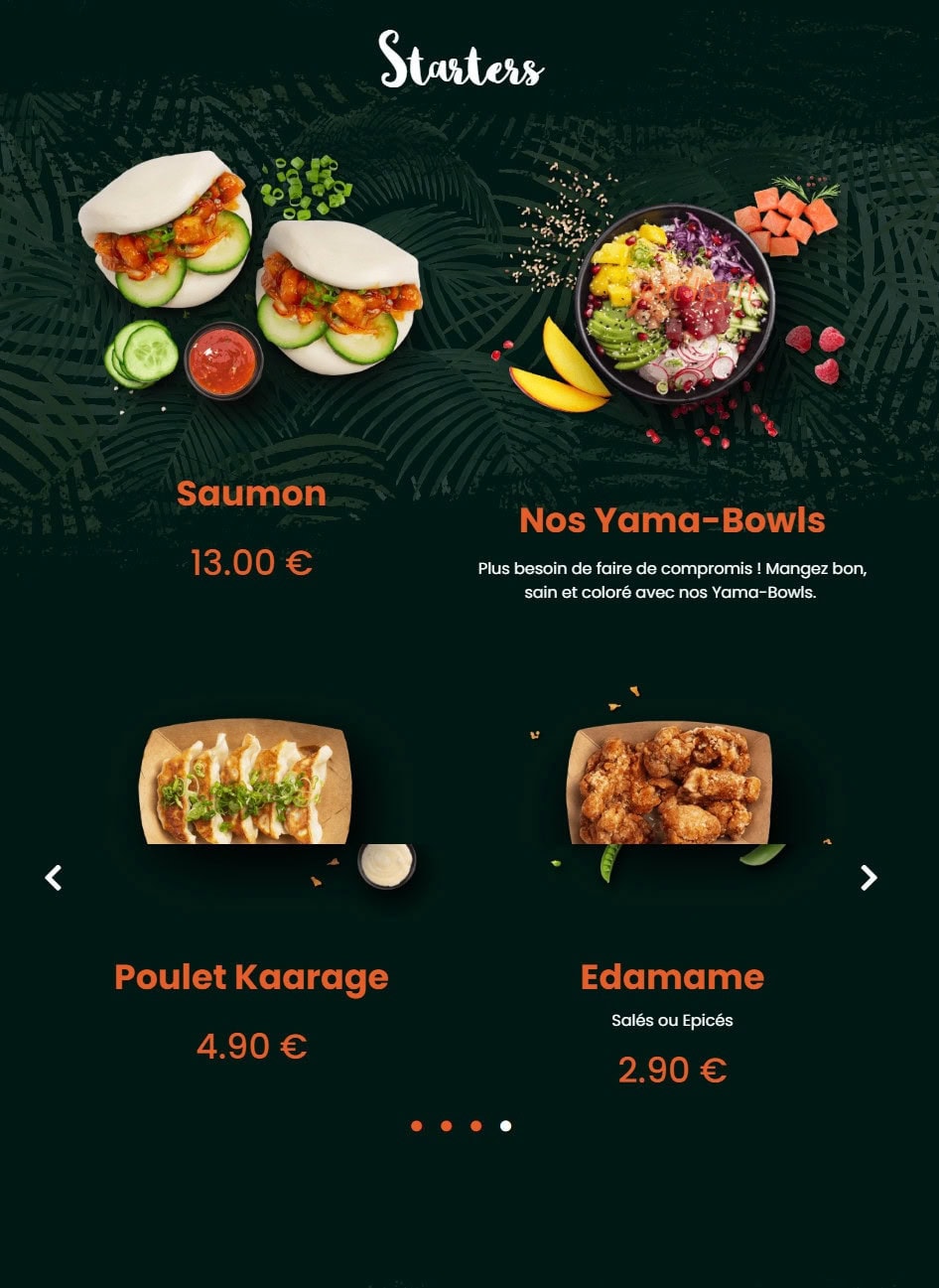 Yamyam — carte page 1