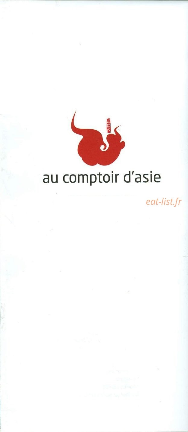 carte et menu Au Comptoir d'Asie Saint Maur des Fosses