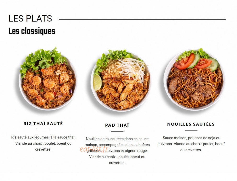 Bangkok Factory — carte page 2