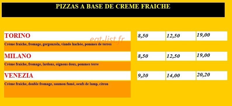 Bella Pizza — carte page 8
